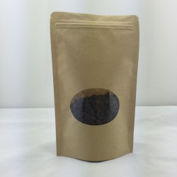 牛皮紙橢圓開窗袋，瓜子、茶葉包裝袋